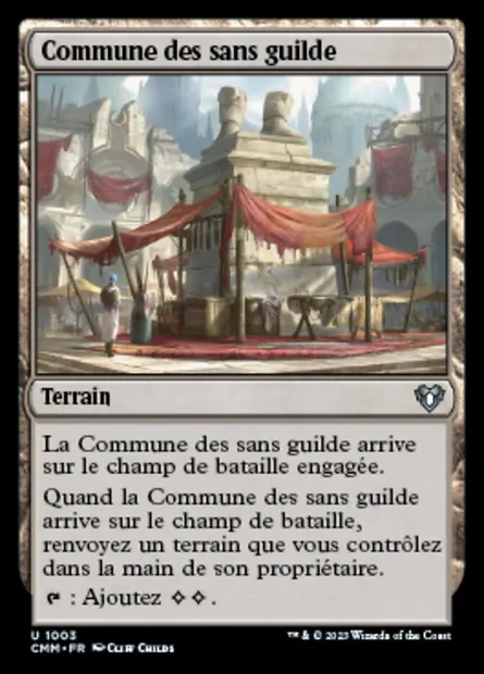 Commune des sans guilde, carte Magic CMM 1003 — extension Commander Masters