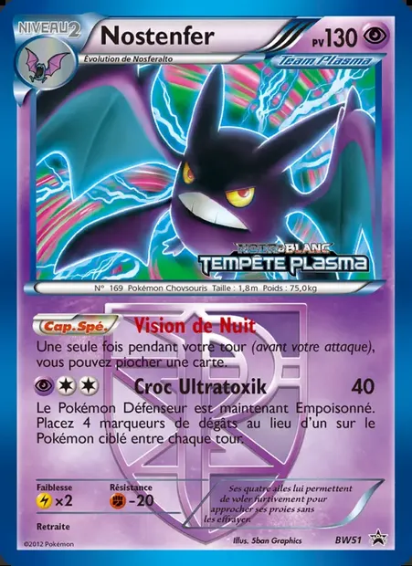 Nostenfer, carte Pokémon BW 51 — extension Promo BW