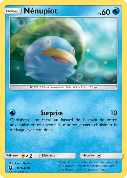 Nénupiot, carte Pokémon CES 36 — extension Tempête Céleste