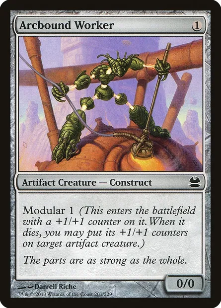 Arcbound Worker, Magic card MMA 201 — Modern Masters set