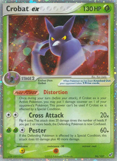 Crobat ex, Pokémon card DX 96 — Deoxys set