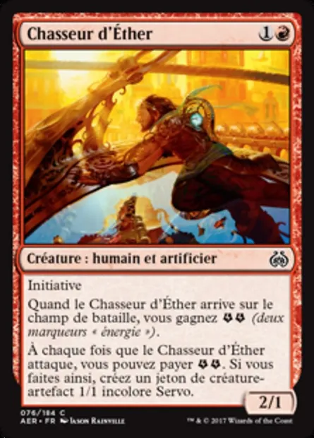 Chasseur d'Éther, carte Magic AER 76 — extension La révolte éthérique