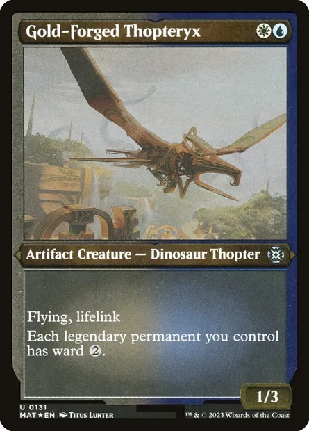 Gold-Forged Thopteryx, Magic card MAT 131 — March of the Machine: The Aftermath set
