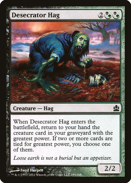 Desecrator Hag, Magic card CMD 193 — Commander 2011 set