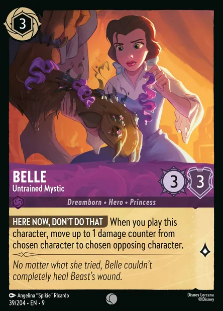 Belle - Untrained Mystic, Disney Lorcana card CH9-039 — Fabled set