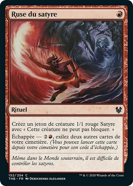 Ruse du satyre, carte Magic THB 152 — extension Theros Beyond Death