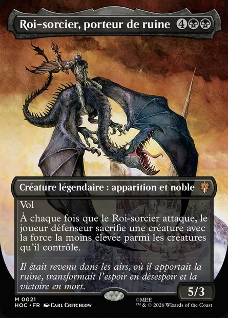 Roi-sorcier, porteur de ruine, carte Magic HOC 21 — extension The Hobbit Eternal