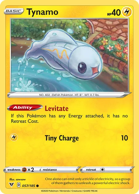 Tynamo, Pokémon card VIV 57 — Vivid Voltage set