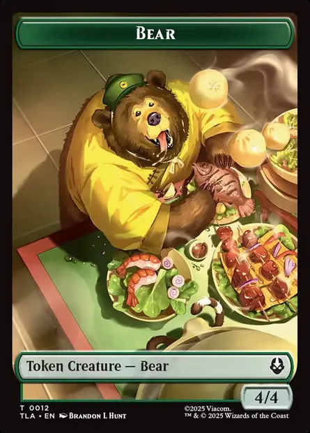 Bear, carte Magic TTLA 12 — extension Avatar: The Last Airbender Tokens
