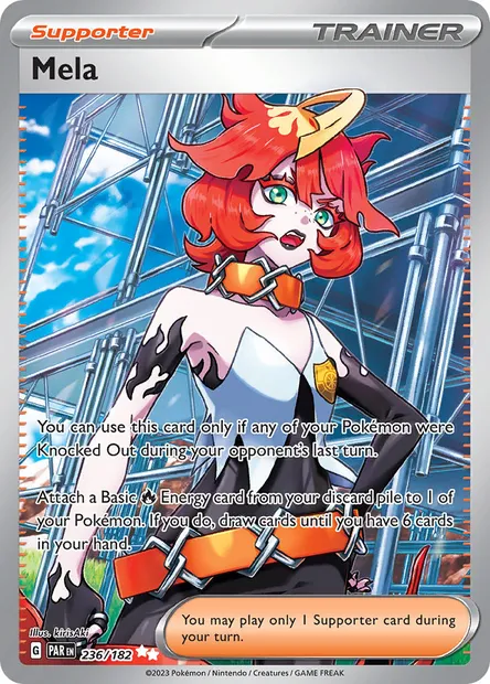 Mela, Pokémon card PAR 236 — Paradox Rift set