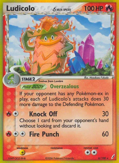 Ludicolo δ, Pokémon card CG 6 — Crystal Guardians set