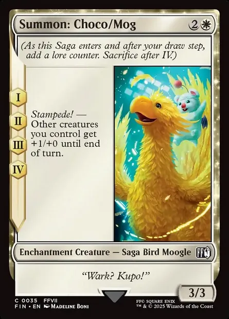 Summon: Choco/Mog, Magic card FIN 35 — Final Fantasy set