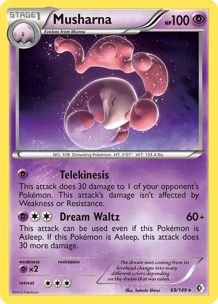 Musharna, Pokémon card BCR 69 — Boundaries Crossed set