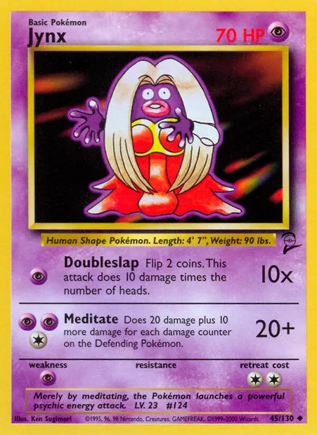 Jynx, Pokémon card B2 45 — Base Set 2 set
