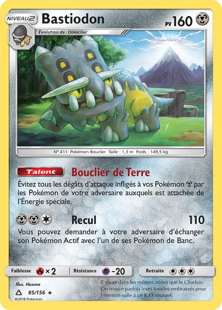 Bastiodon, carte Pokémon UPR 85 — extension Ultra-Prisme