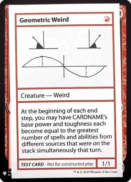 Geometric Weird, carte Magic CMB1 69 — extension Mystery Booster Playtest Cards 2019