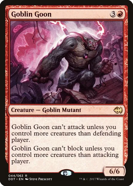 Goblin Goon, Magic card DDT 44 — Duel Decks: Merfolk vs. Goblins set