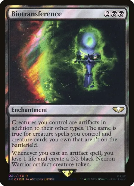 Biotransfert, carte Magic 40K 30★ — extension Warhammer 40,000 Commander