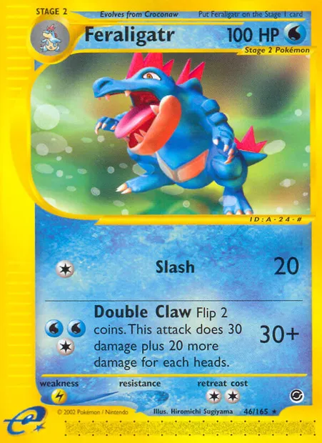 Feraligatr, Pokémon card EX 46 — Expedition Base Set set