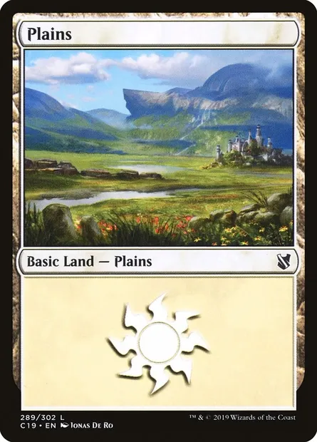 Plains, Magic card C19 289 — Commander 2019 set