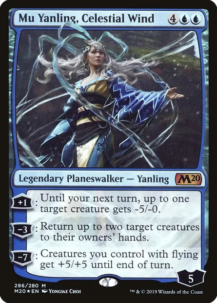 Mu Yanling, Celestial Wind, Magic card M20 286 — Core Set 2020 set