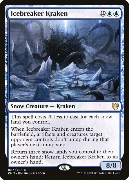 Icebreaker Kraken, Magic card KHM 63 — Kaldheim set
