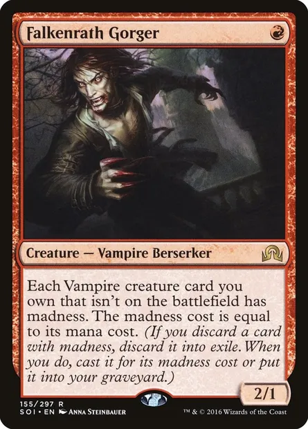 Falkenrath Gorger, Magic card SOI 155 — Shadows over Innistrad set