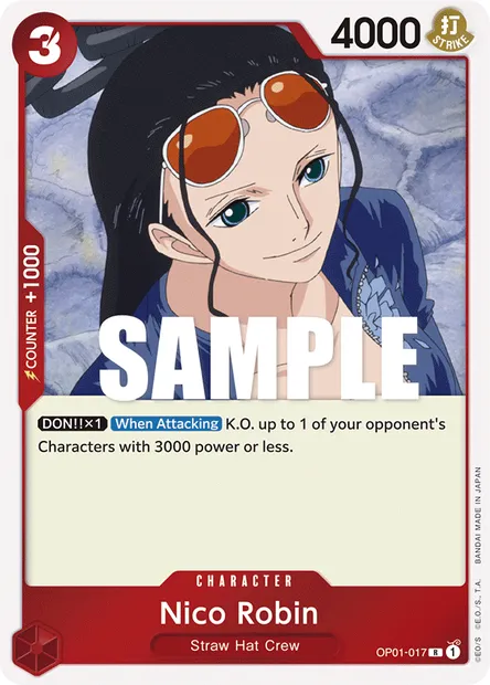 Nico Robin, carte One Piece OP01-017 — extension ROMANCE DAWN