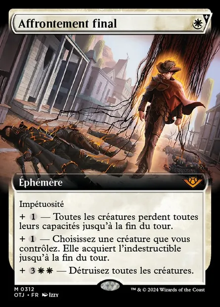 Affrontement final, carte Magic OTJ 312 — extension Outlaws of Thunder Junction