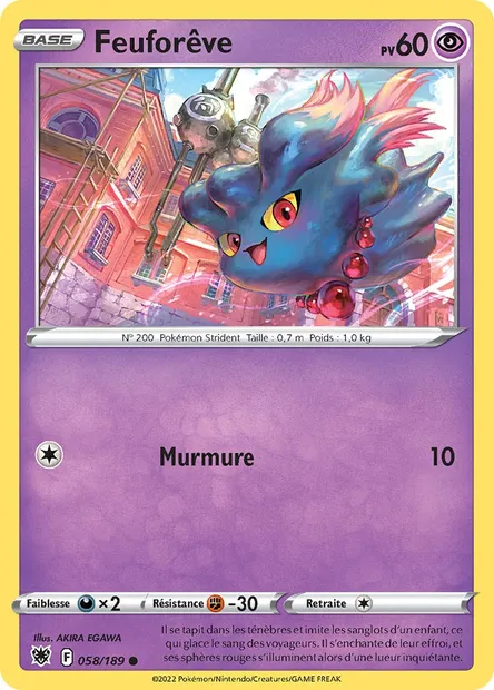 Feuforêve, carte Pokémon ASR 058 — extension Astres Radieux