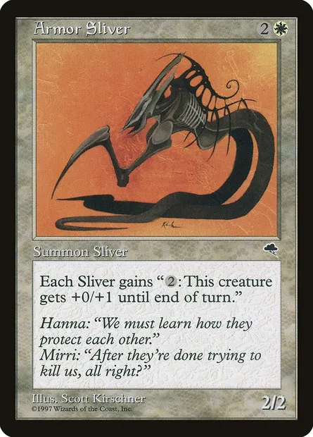 Slivoïde cuirassé, carte Magic TMP 4 — extension Tempête