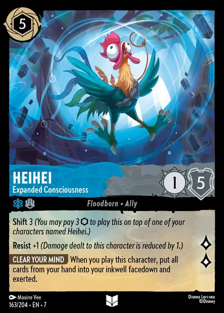 HeiHei - Expanded Consciousness, Disney Lorcana card CH7-163 — Archazia's Island set