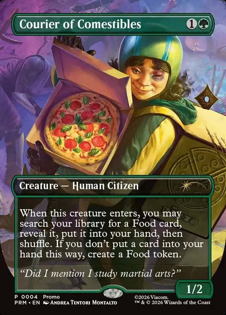 Courier of Comestibles, Magic card PW26 6 — Wizards Play Network 2026 set