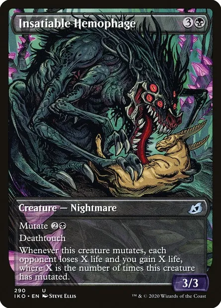Insatiable Hemophage, Magic card IKO 290 — Ikoria: Lair of Behemoths set