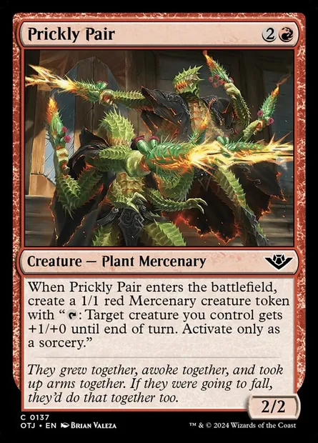 Prickly Pair, Magic card OTJ 137 — Outlaws of Thunder Junction set