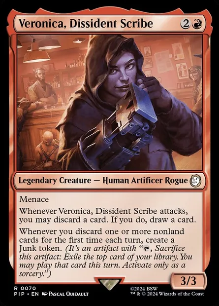 Veronica, Dissident Scribe, Magic card PIP 70 — Fallout set