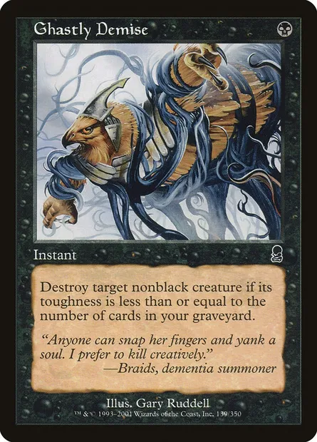 Décès abominable, carte Magic ODY 139 — extension Odyssée