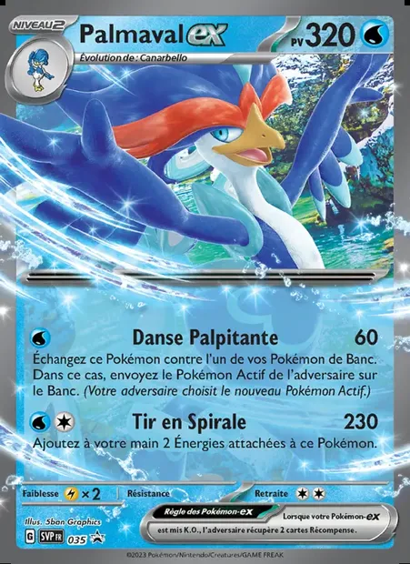 Palmaval-ex, carte Pokémon PR-SV 035 — extension SVP Black Star Promos