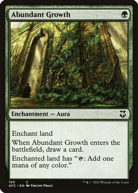 Abundant Growth, Magic card AFC 150 — Forgotten Realms Commander set