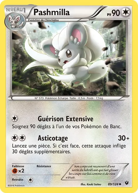 Pashmilla, carte Pokémon FCO 89 — extension Impact des Destins