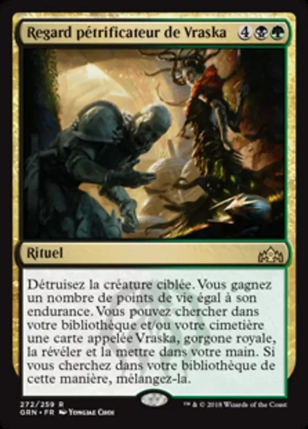 Regard pétrificateur de Vraska, carte Magic GRN 272 — extension Les Guildes de Ravnica