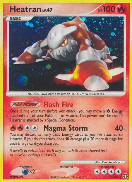 Heatran, carte Pokémon LA 6 — extension Éveil des Légendes