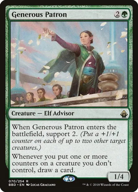 Generous Patron, Magic card BBD 70 — Battlebond set