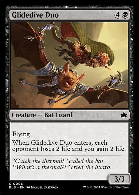 Glidedive Duo, Magic card BLB 96 — Bloomburrow set