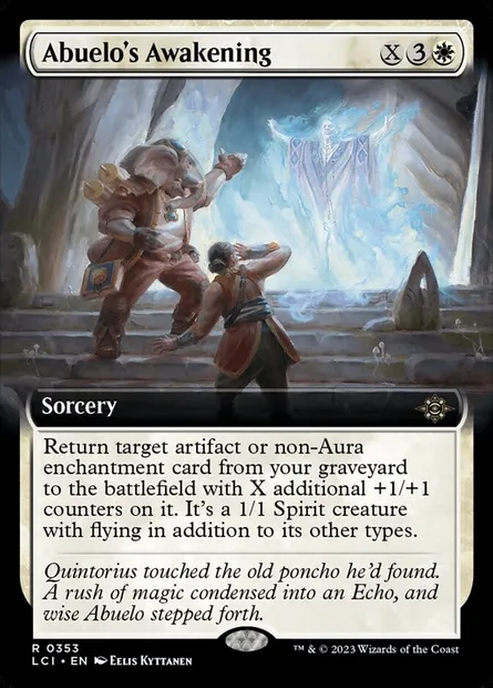 Abuelo's Awakening, Magic card LCI 353 — The Lost Caverns of Ixalan set