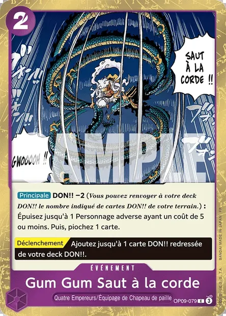 Gum Gum Saut à la corde, carte One Piece OP09-079 — extension LES NOUVEAUX EMPEREURS