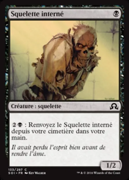 Squelette interné, carte Magic SOI 133 — extension Ténèbres sur Innistrad