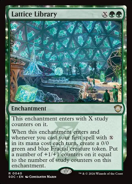 Lattice Library, Magic card SOC 40 — Secrets of Strixhaven Commander set