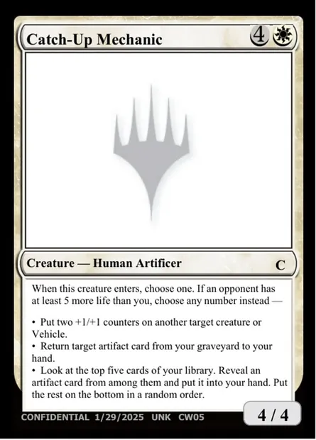 Catch-Up Mechanic, Magic card UNK CW05 — Unknown Event set