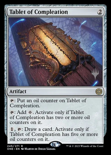 Tablette de parachèvement, carte Magic PONE 245p — extension Phyrexia: All Will Be One Promos
